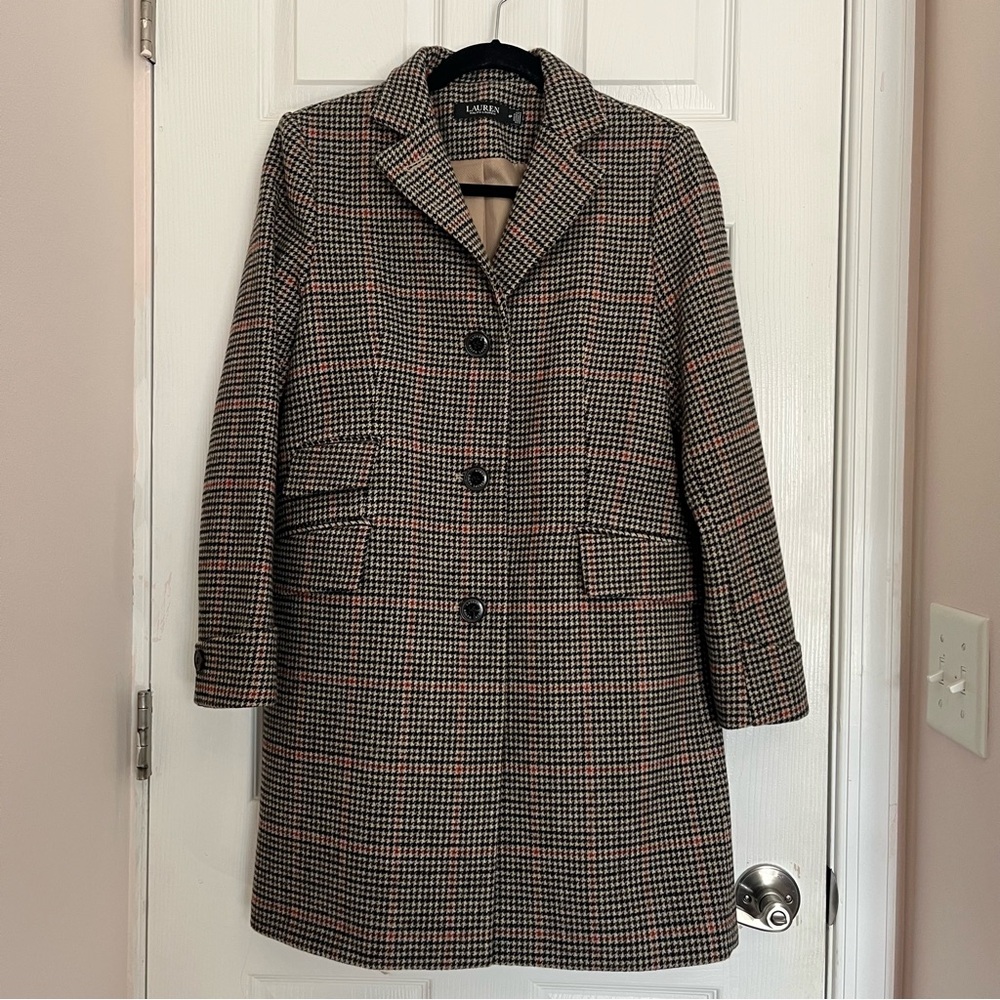 Lauren by Ralph Lauren Women's Houndstooth Coat - NWOT